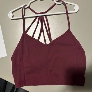 Burgundy Strappy Bralette Top